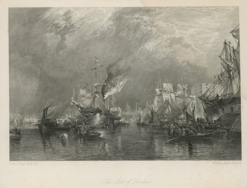 London kikötője alkotó: Samuel Bough