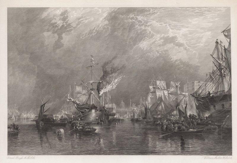 London kikötője alkotó: Samuel Bough