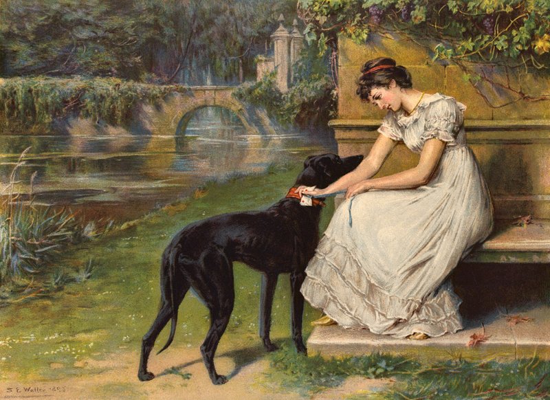 A szerelem hírnöke (litográfia) alkotó: Samuel Edmund (after) Waller