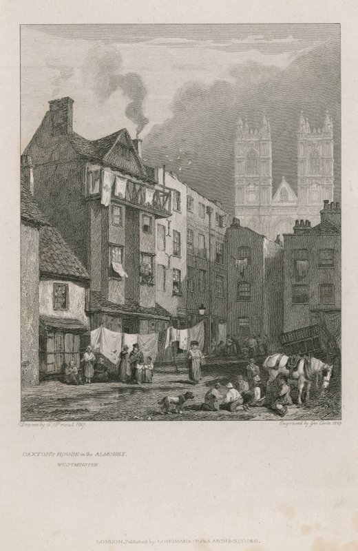 William Caxton otthona alkotó: Samuel Prout