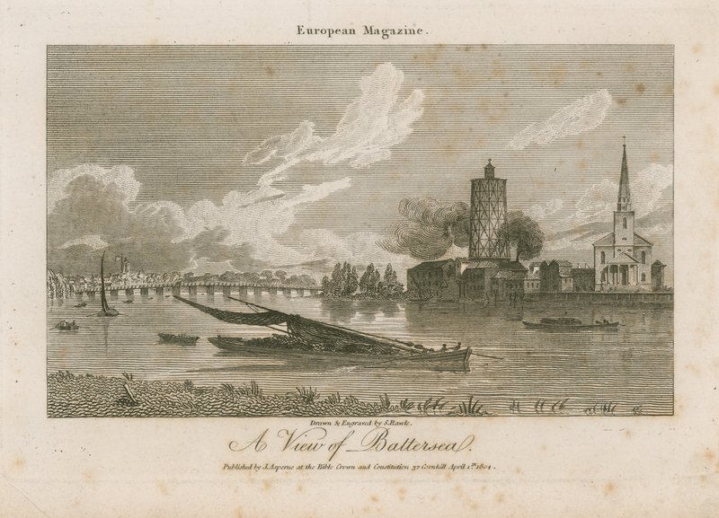 Battersea látképe alkotó: Samuel Rawle