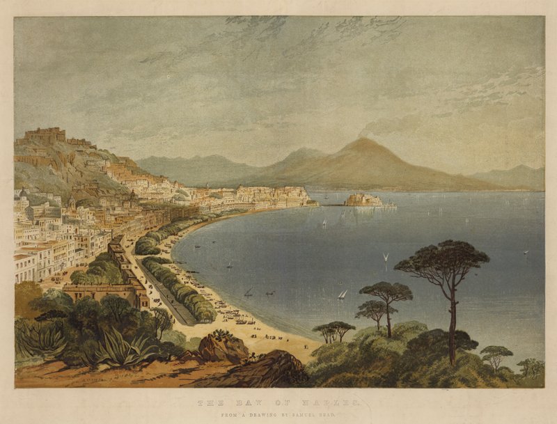 A Nápolyi-öböl (chromolitho) alkotó: Samuel Read