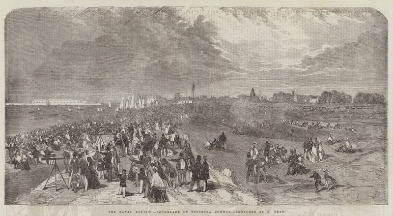 The Naval Review, Promenade on Southsea Common alkotó: Samuel Read