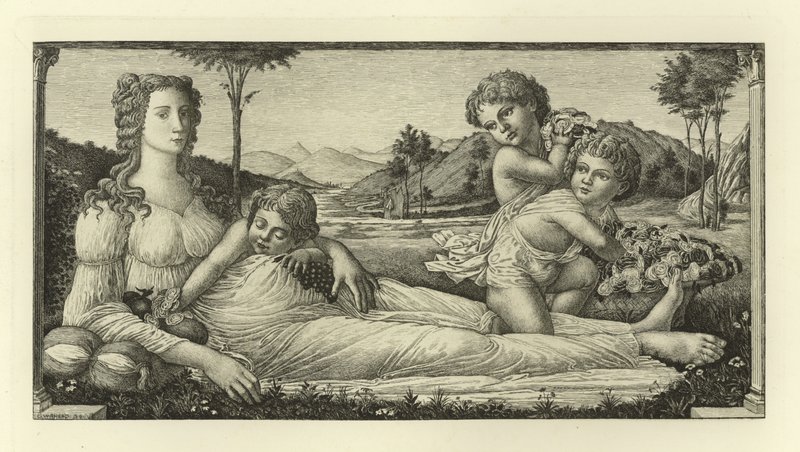 Vénusz fekve Ámorral alkotó: Sandro Botticelli
