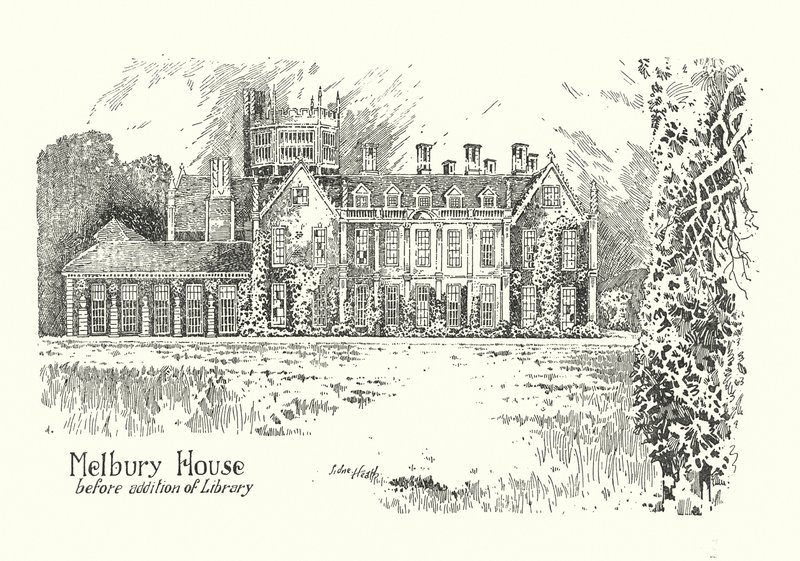 Dorset: Melbury House (litográfia) alkotó: Sidney Heath
