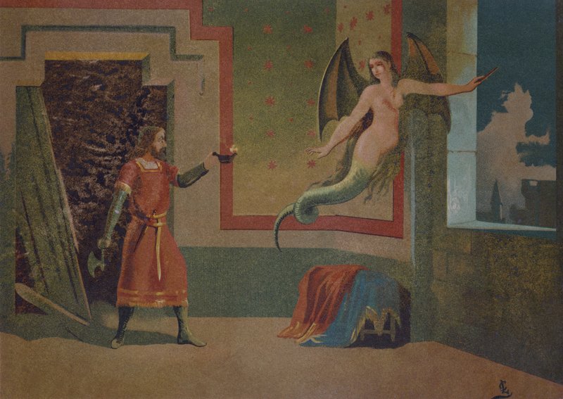 Melusine vízszellem átalakulása alkotó: Spanish School