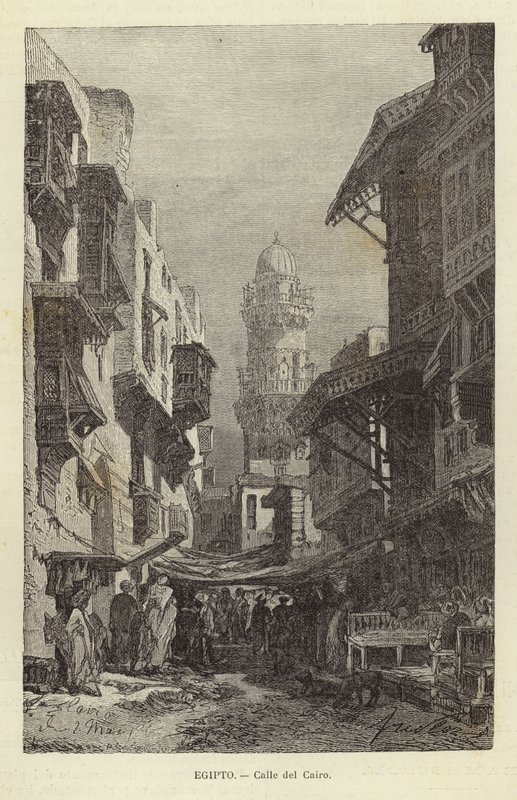 Egyiptom – Utca Kairóban alkotó: Spanish School