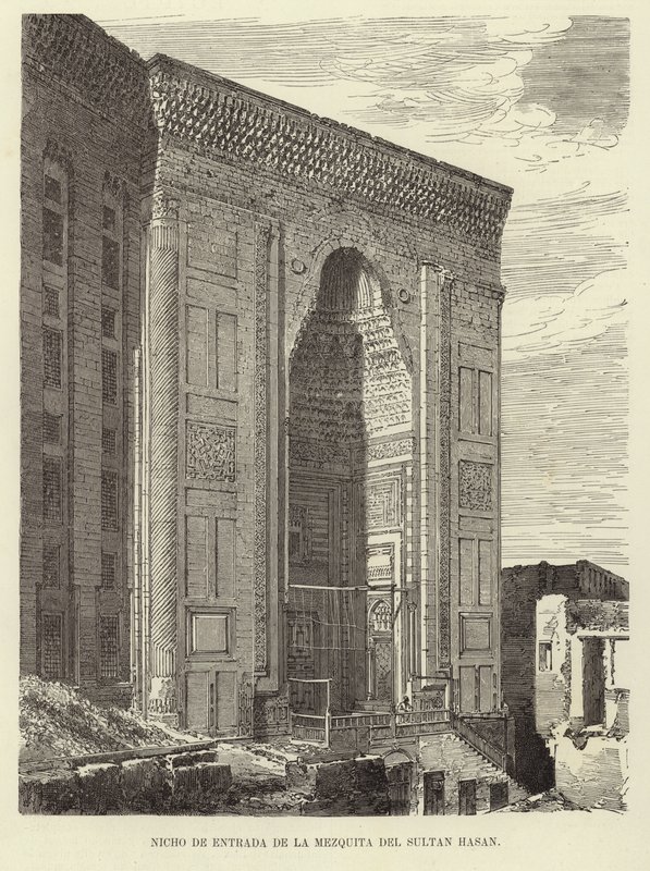 Hasszán szultán mecsetjének bejárata alkotó: Spanish School