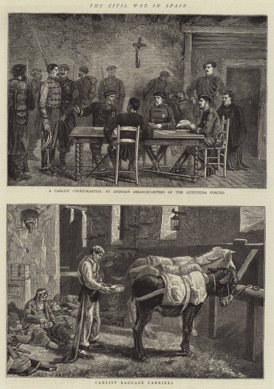A polgárháború Spanyolországban (metszet) alkotó: Spanish School