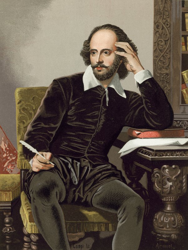 William Shakespeare, írás alkotó: Spanish School
