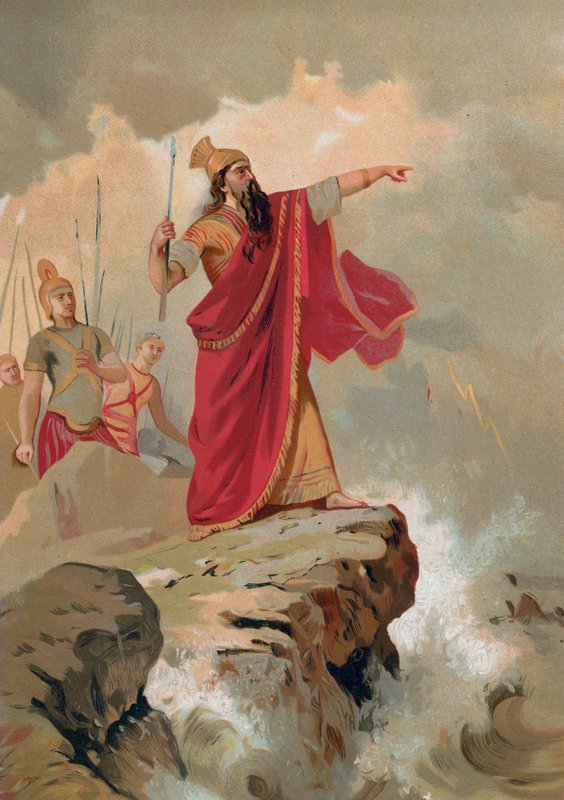 Xerxész megdorgálja a tengert alkotó: Spanish School