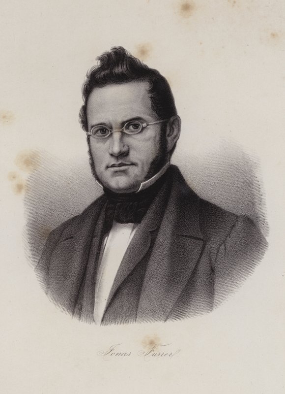 Dr. Jonas Furrer, svájci politikus (metszet) alkotó: Swiss School
