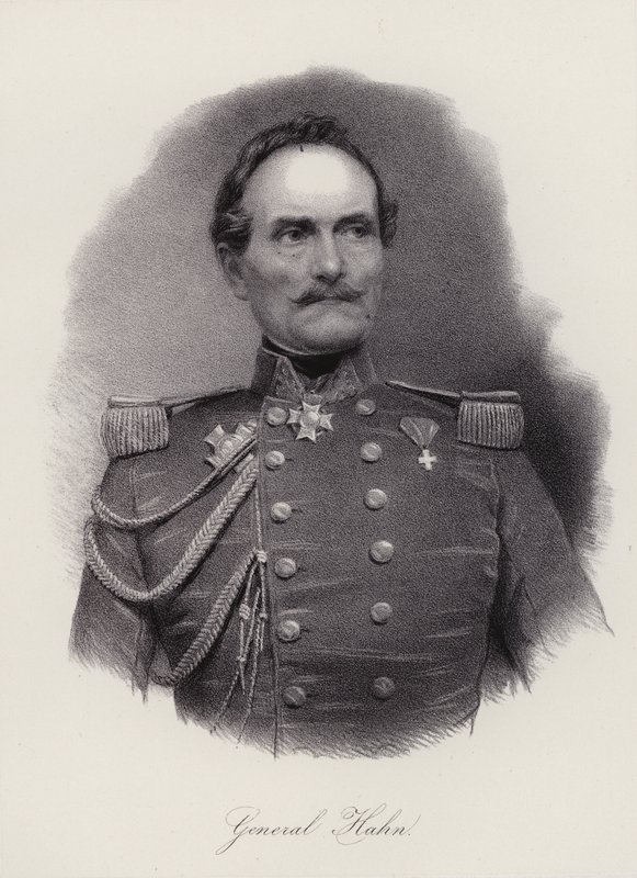 Emanuel Hahn, svájci tábornok (metszet) alkotó: Swiss School