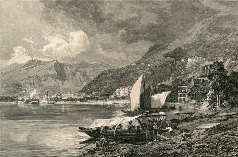 Locarno, a Maggiore-tó partján alkotó: Swiss School