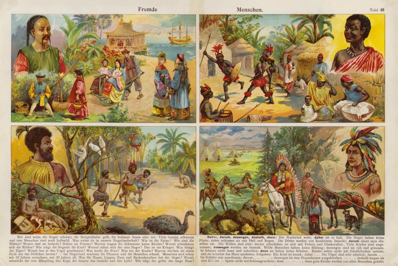 A világ népei (chromolitho) alkotó: Swiss School