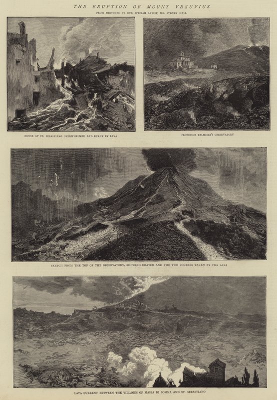 A Vezúv kitörése alkotó: Sydney Prior Hall