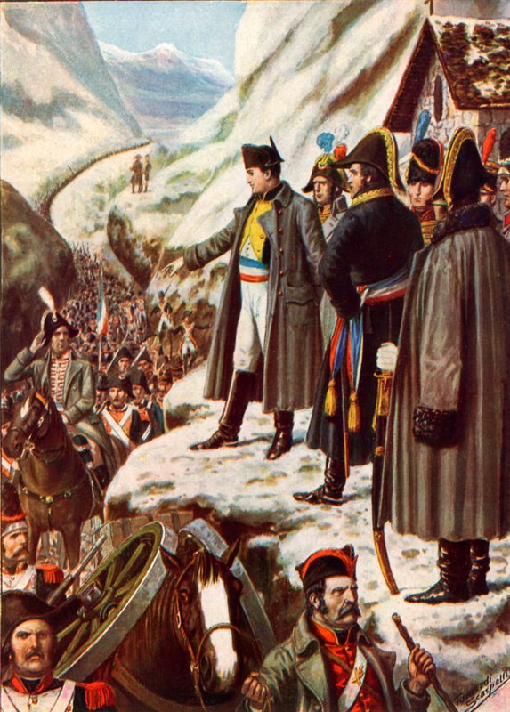 Napóleon a Szent Bernát-hágónál alkotó: Tancredi Scarpelli