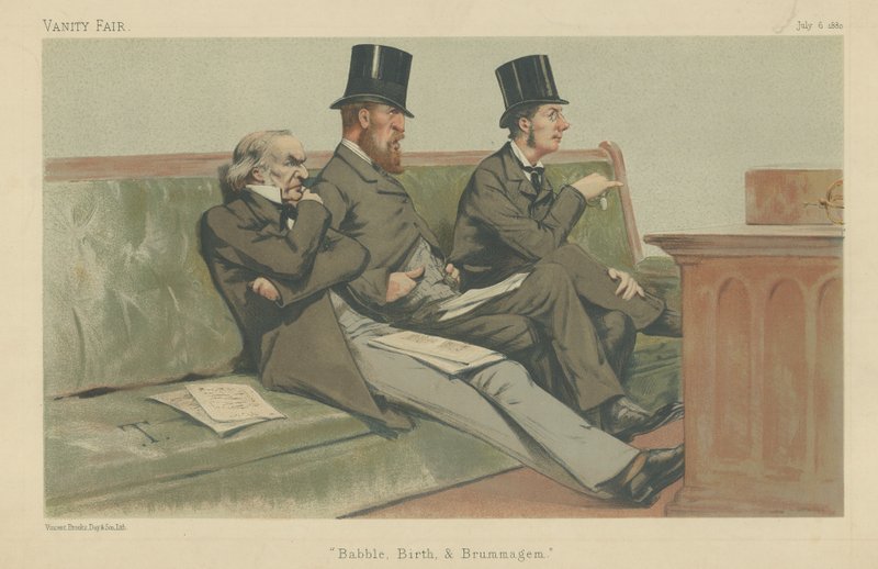 A Treasury Bench, Gladstone, Hartington és Chamberlain alkotó: Theobald Chartran