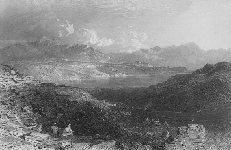 Tibériás-tó vagy Galileai-tenger alkotó: Thomas Allom