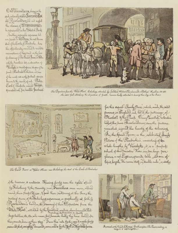 Rowlandson körútja egy posta díványon, 1782 (kromolito) alkotó: Thomas Rowlandson