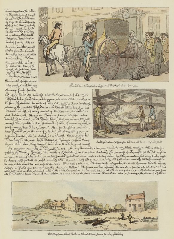 Rowlandson körútja egy posta díványon, 1782 (kromolito) alkotó: Thomas Rowlandson