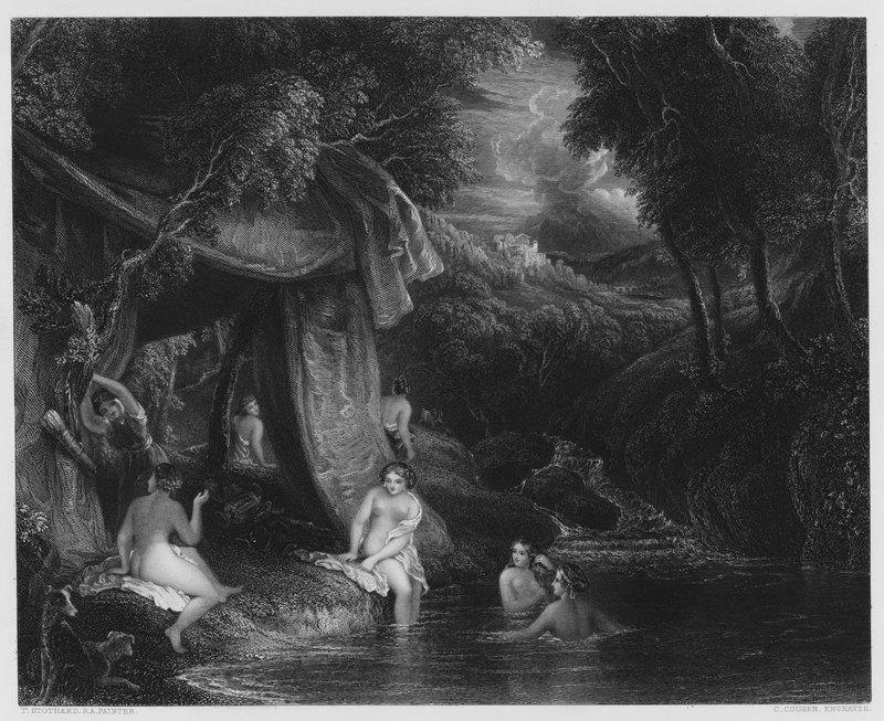 Fürdőzők, a Vernon Galéria képéről alkotó: Thomas Stothard