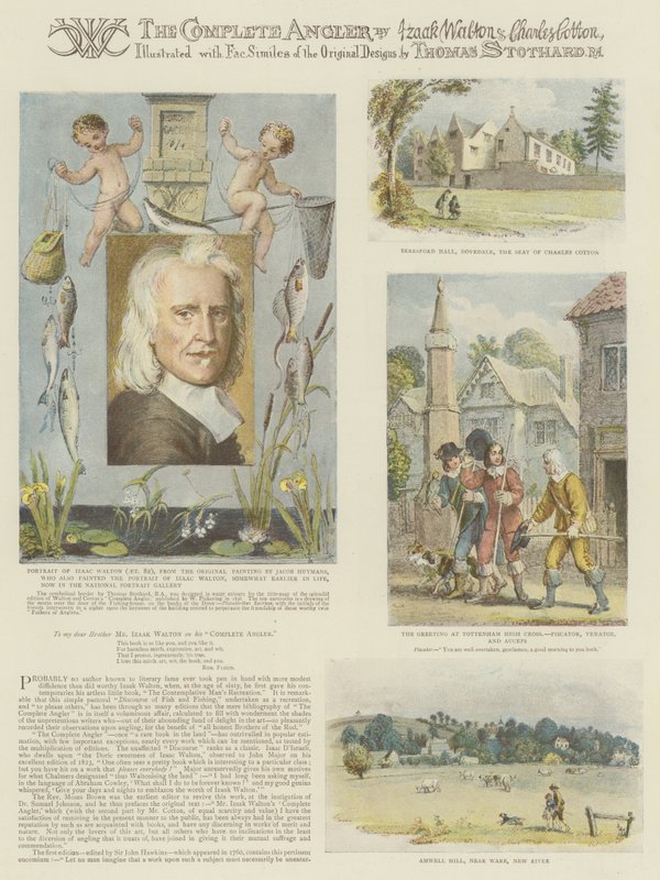 The Complete Angler, írta Izaak Walton és Charles Cotton (kromolito) alkotó: Thomas Stothard