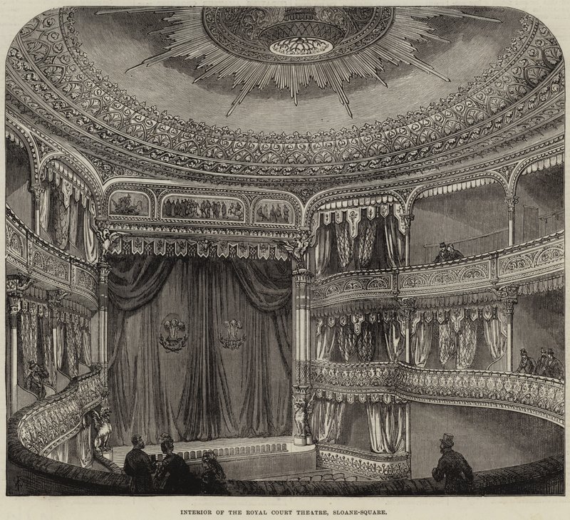 A Royal Court Theatre belső tere, Sloane-Square alkotó: Thomas W. Wood