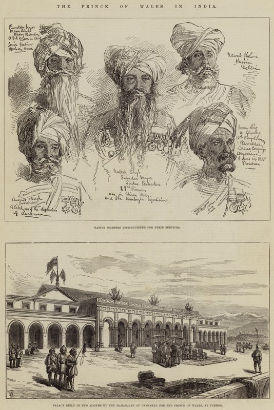 A walesi herceg Indiában alkotó: Thomas W. Wood