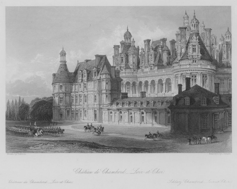 Chateau de Chambord, Loir-et-Cher (metszet) alkotó: Thomas (after) Allom