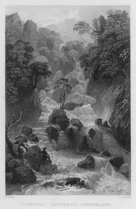 Lowdore szürkehályog, Cumberland (metszet) alkotó: Thomas (after) Allom