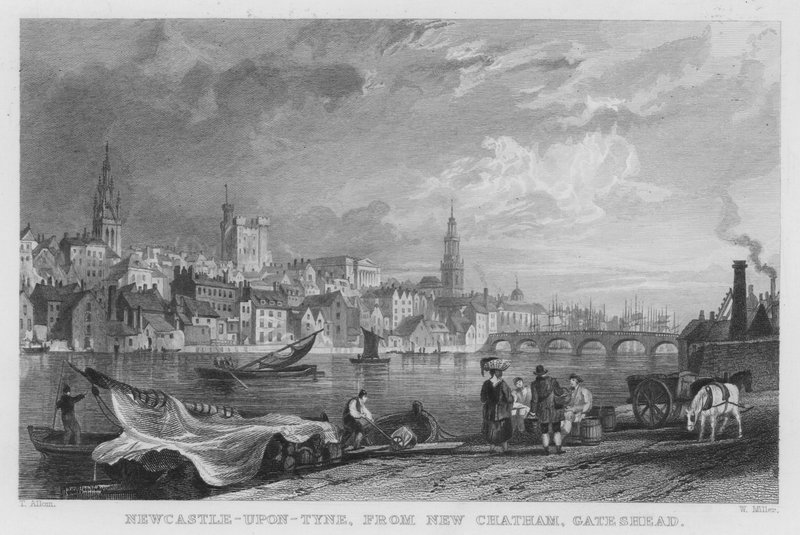 Newcastle-upon-Tyne, New Chatham, Gateshead (metszet) alkotó: Thomas (after) Allom