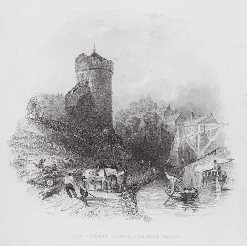 A Főnix-torony, Chester Walls (metszet) alkotó: Thomas (after) Allom