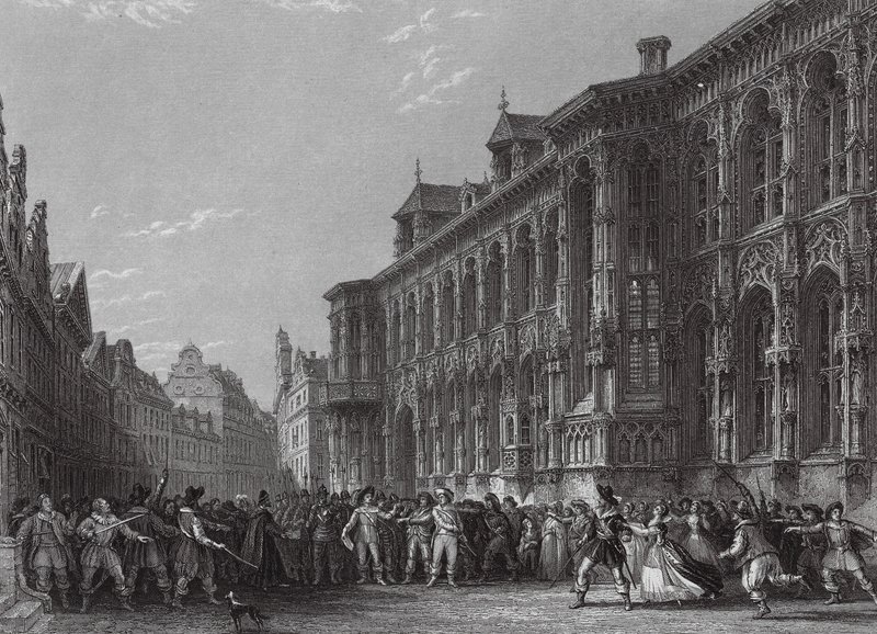 Városháza, Gent (metszet) alkotó: Thomas (after) Allom