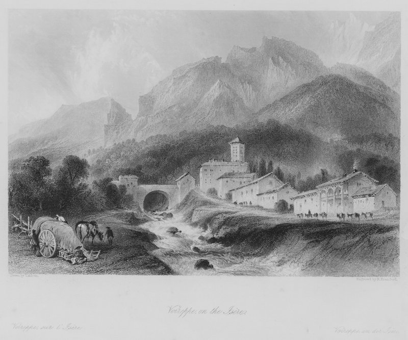 Voireppe, az Isere (metszet) alkotó: Thomas (after) Allom