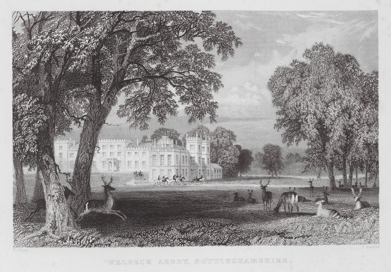 Welbeck Abbey, Nottinghamshire (metszet) alkotó: Thomas (after) Allom