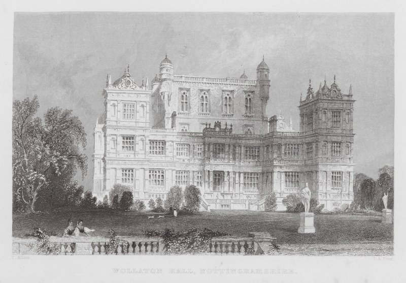 Wollaton Hall, Nottinghamshire (metszet) alkotó: Thomas (after) Allom