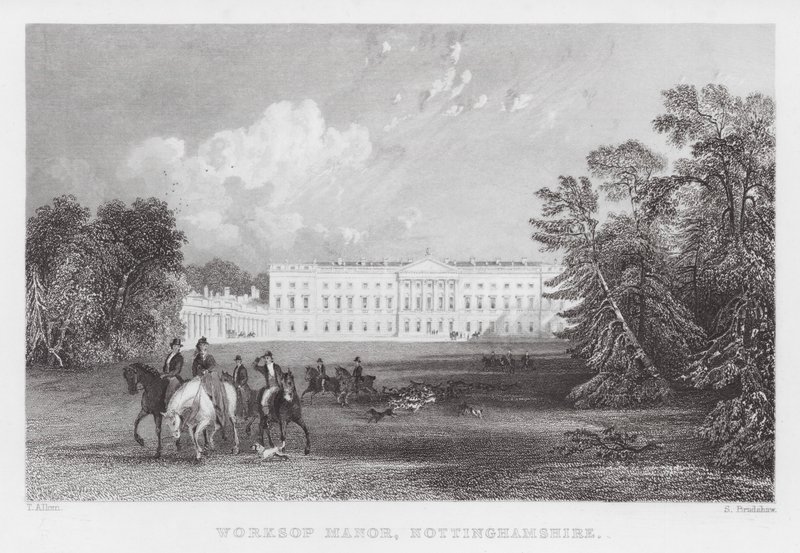 Worksop Manor, Nottinghamshire (metszet) alkotó: Thomas (after) Allom