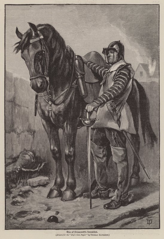 Cromwell egyik vasoldala (metszet) alkotó: Thomas (after) Davidson