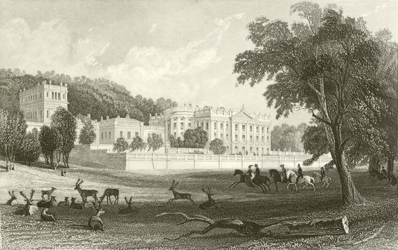 Chatsworth, Derbyshire alkotó: Thomas Allom