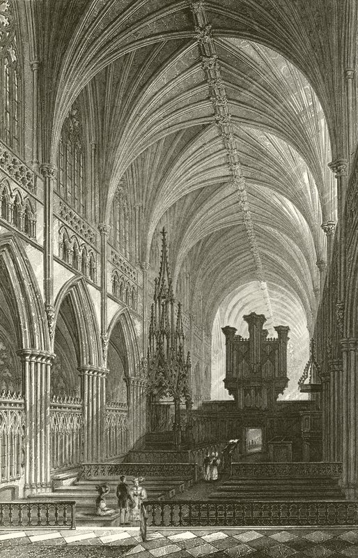 Exeteri katedrális belseje alkotó: Thomas Allom