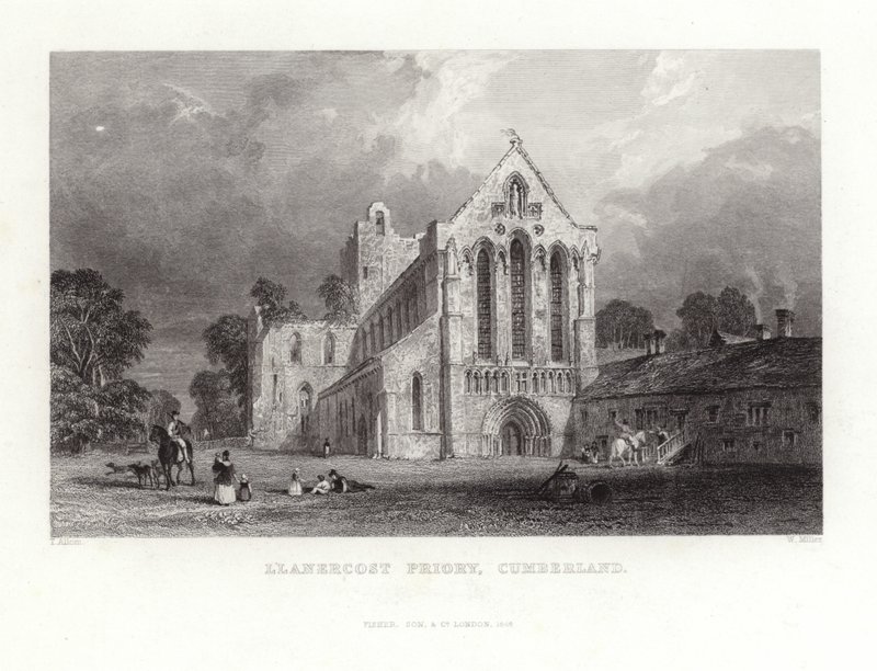 Lanercost Priory Cumberlandben alkotó: Thomas Allom