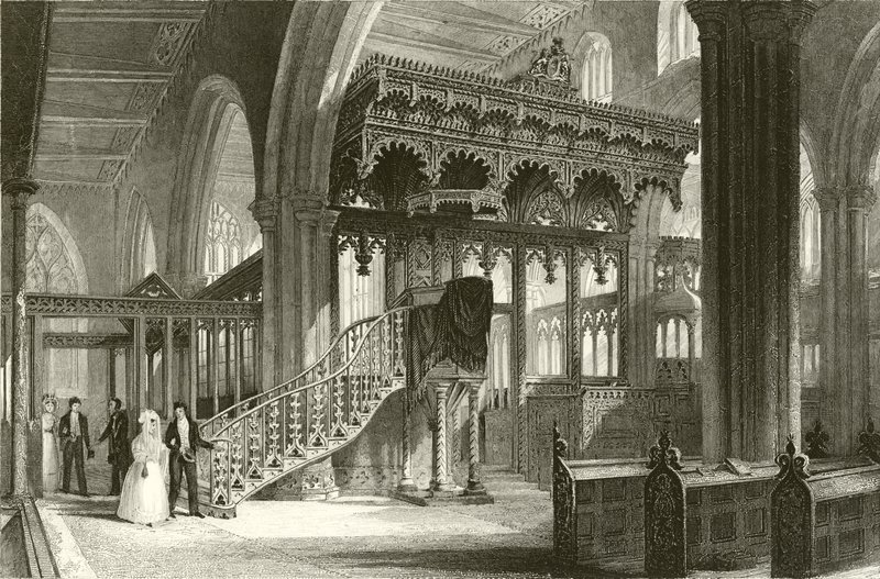 Sefton templom, Lancashire alkotó: Thomas Allom