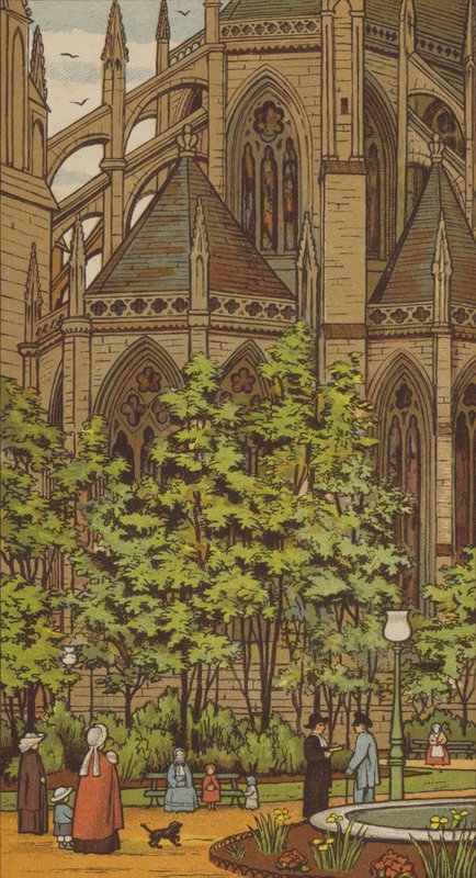 Rouen: St Ouen templom (színes litó) alkotó: Thomas Crane