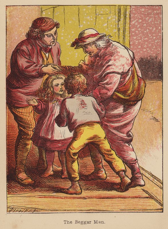 A koldusember (színes metszet) alkotó: Thomas Dalziel