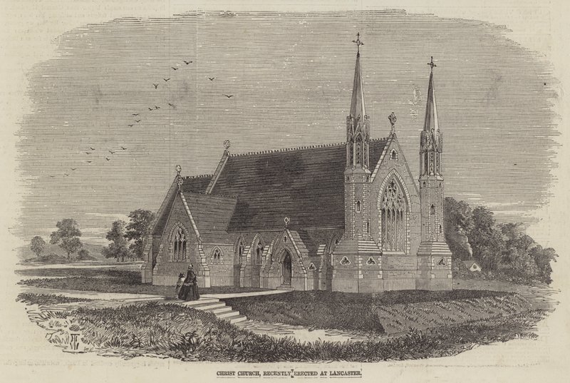 Christ Church, amelyet nemrégiben emeltek Lancasterben alkotó: Thomas Harrington Wilson