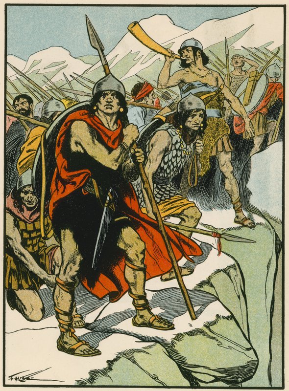 Hannibál katonái (színes litográfia) alkotó: Thomas Heath Robinson