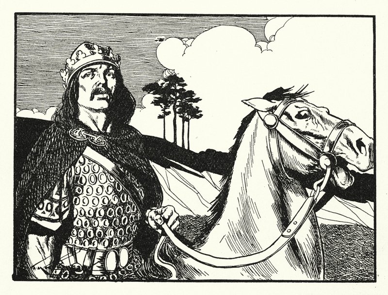 Alfréd király (litográfia) alkotó: Thomas Heath Robinson