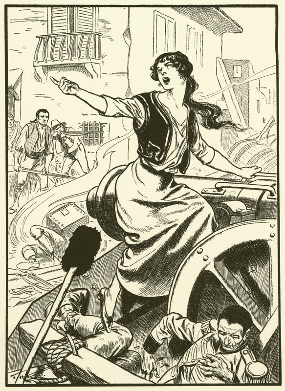 A saragossai szobalány (metszet) alkotó: Thomas Heath Robinson