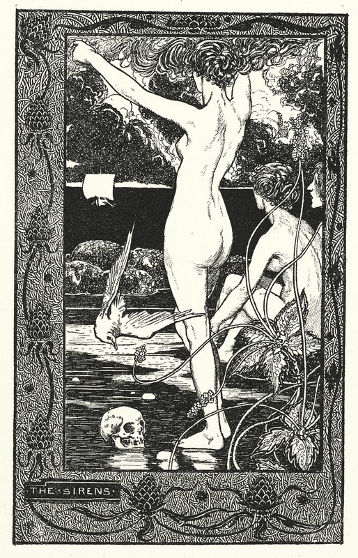 A szirének (litográfia) alkotó: Thomas Heath Robinson